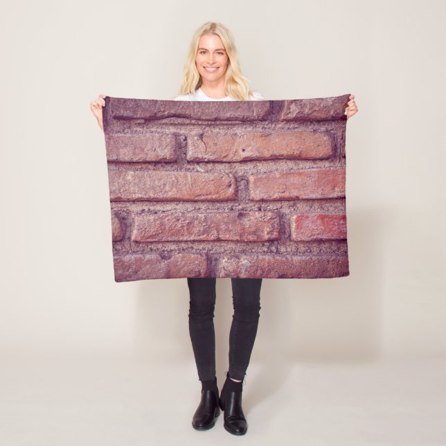 Brick Wall Pattern Fleece Blanket – Cozy Brick  (In Situ)