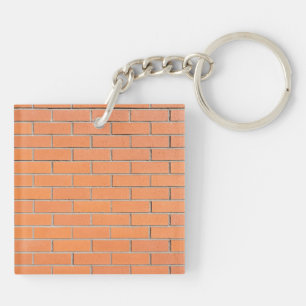Brick wall pattern keychain