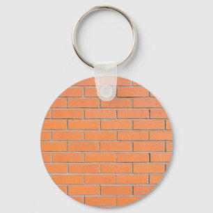 Brick wall pattern keychain
