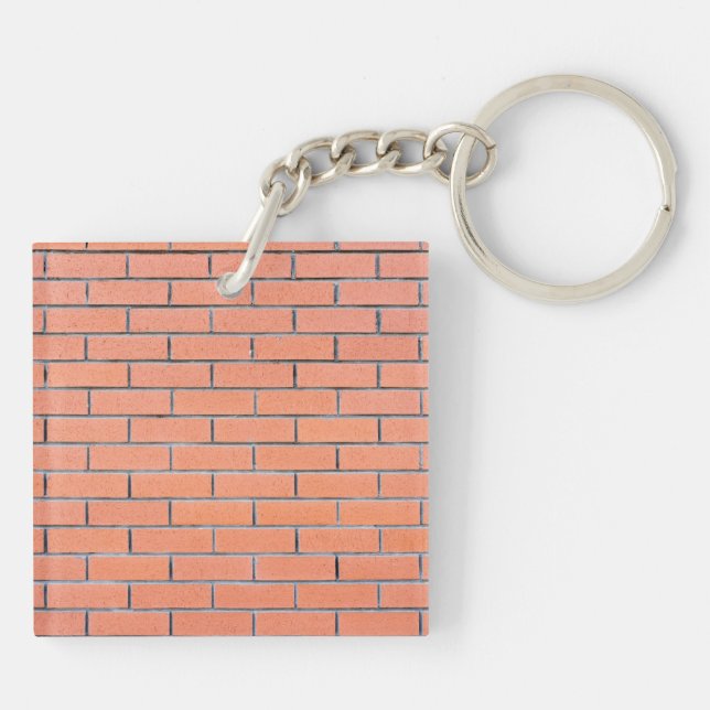 Brick wall pattern keychain (Back)