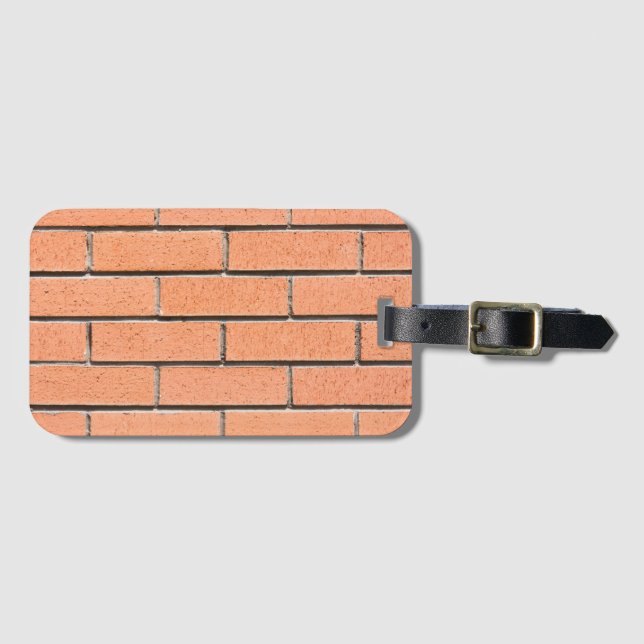 Brick wall pattern luggage tag (Front Horizontal)