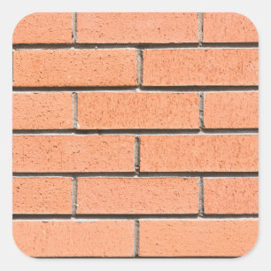 Brick wall pattern square sticker