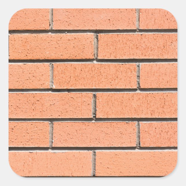 Brick wall pattern square sticker (Front)