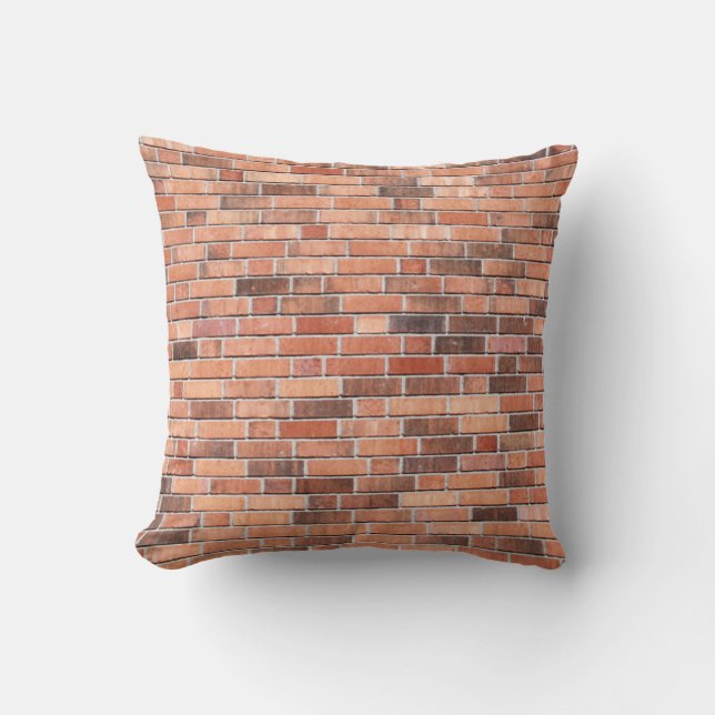 Brick Wall Pattern Throw Pillow (Front)