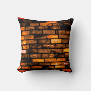 Brick Wall Pattern Throw Pillow