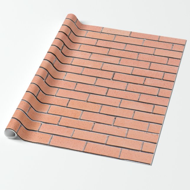 Brick wall pattern wrapping paper (Unrolled)
