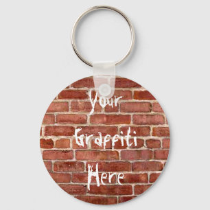 Brick Wall Personalized Graffiti Key Chain