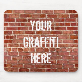 Brick Wall Personalized Graffiti Mouse Pad