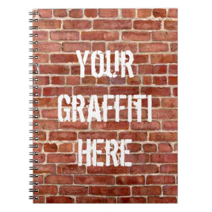 Brick Wall Personalized Graffiti Notebook
