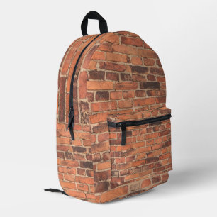 Brick Wall Printed Backpack