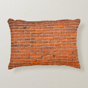 Brick wall red brick wall wall accent pillow