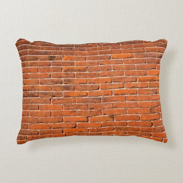Brick wall red brick wall wall accent pillow (Front)