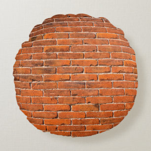 Brick wall red brick wall wall round pillow