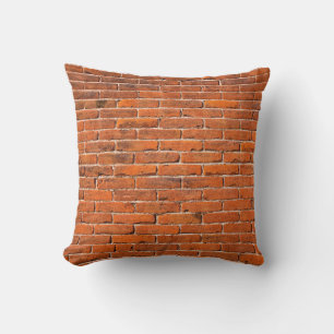 Brick wall red brick wall wall throw pillow