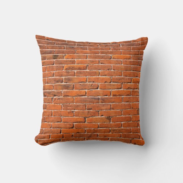 Brick wall red brick wall wall throw pillow (Front)