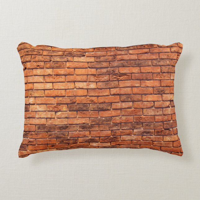 Brick wall red structure masonry accent pillow (Front)