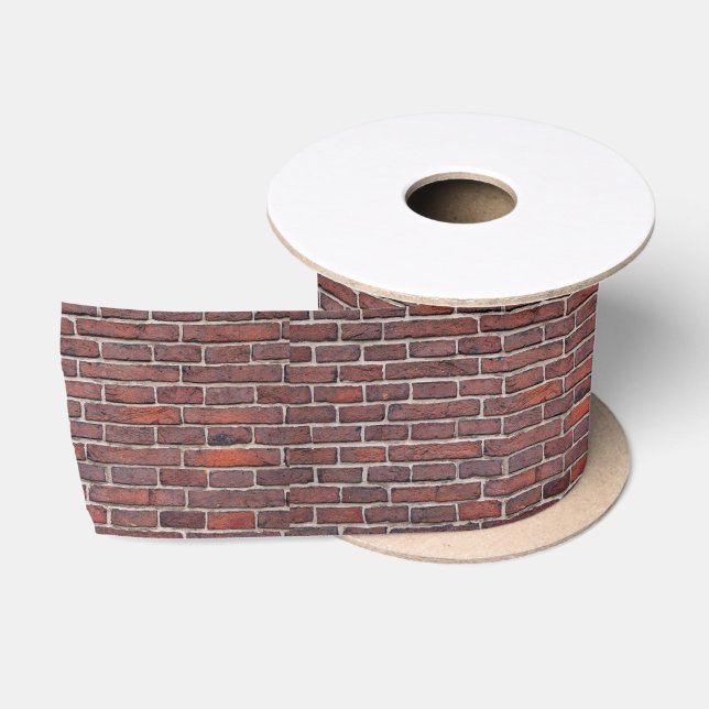 brick wall ribbon satin ribbon (Spool)
