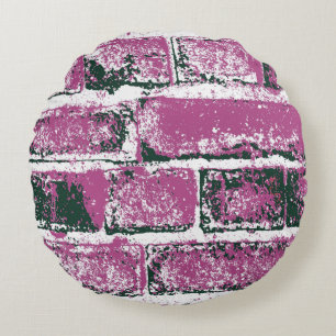 BRICK WALL ROUND PILLOW