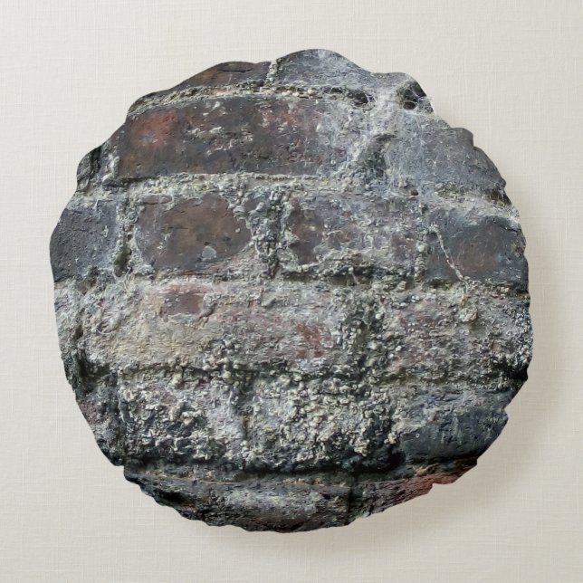 Brick Wall Round Pillow (Back)