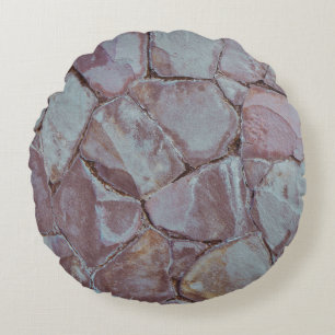 Brick wall round pillow
