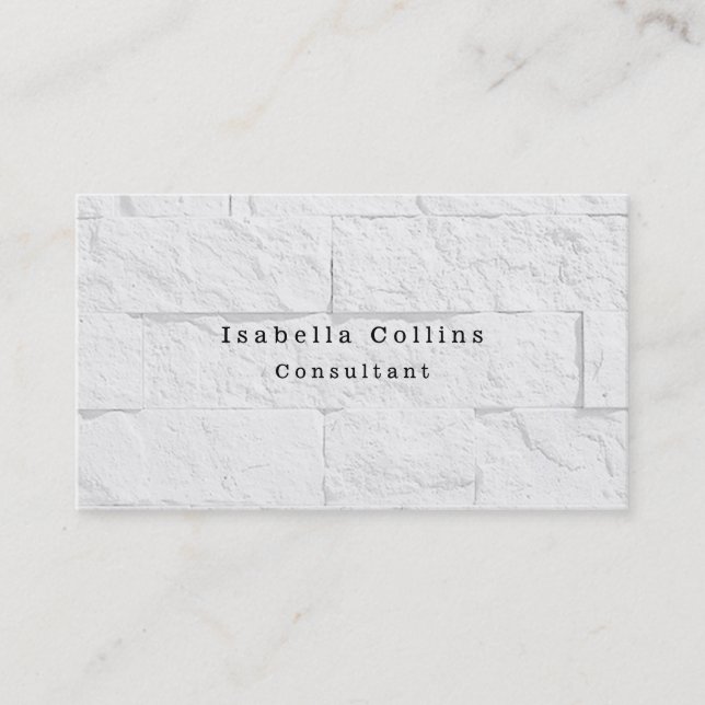 Brick Wall Simple Plain Minimalist Creative Modern Business Card (Front)