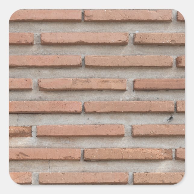 Brick wall square sticker (Front)