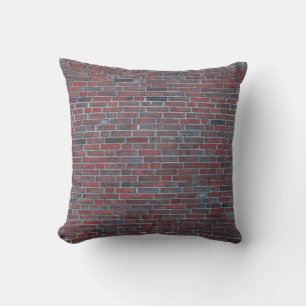 Brick wall throw pillow