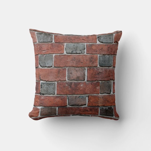 Brick wall throw pillow (Front)