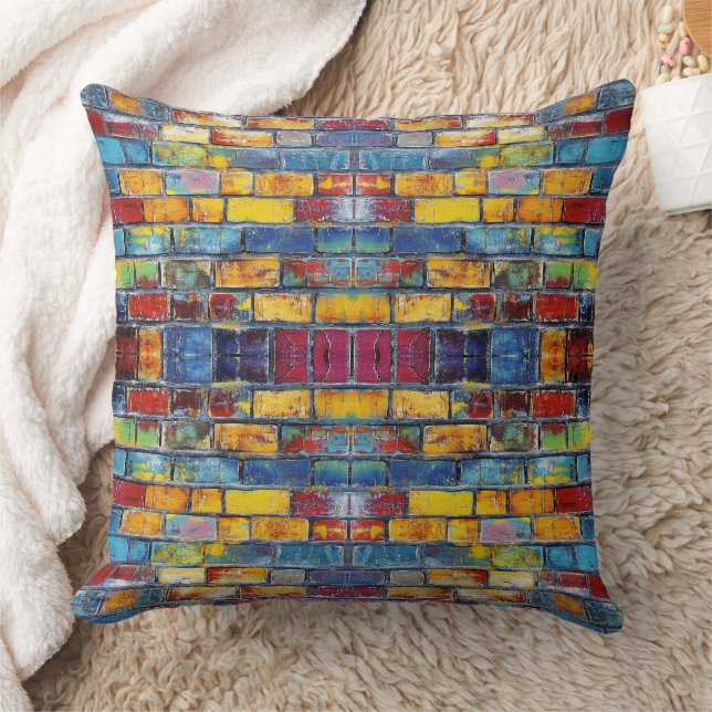 Brick wall throw pillow (Blanket)