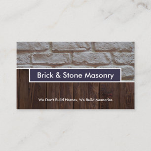 Brick Wall Timber Panel Builder Business Card