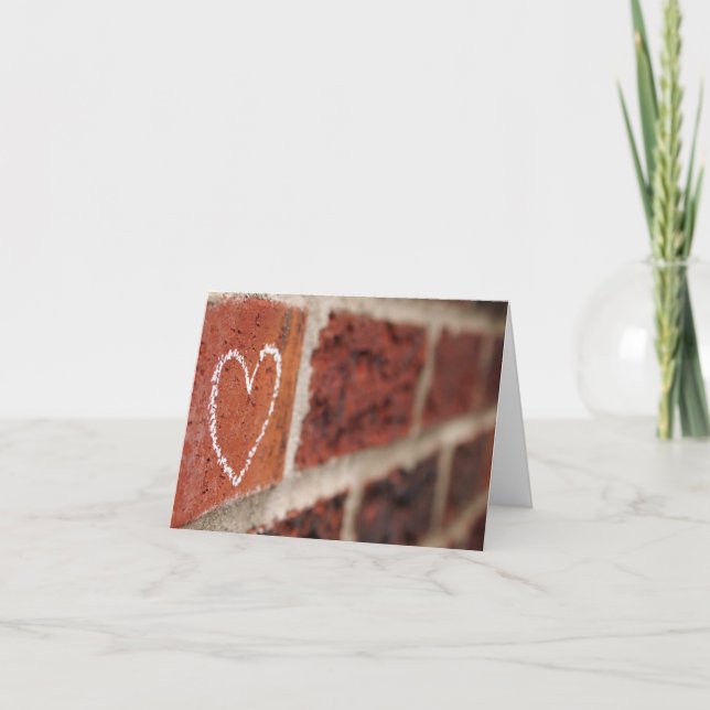 Brick Wall Valentine Holiday Card (Front)