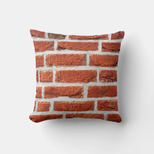 Brick wall wall background building throw pillow