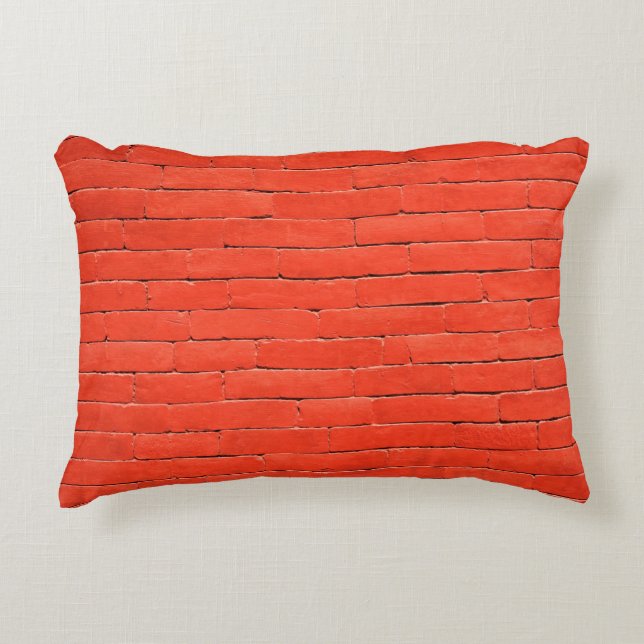 Brick wall wall red bricks accent pillow (Front)