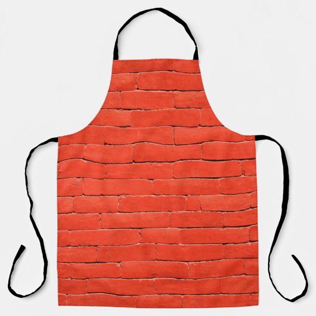 Brick wall wall red bricks apron (Front)