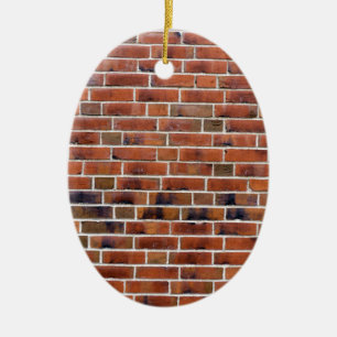 Brick wall with joints ceramic ornament