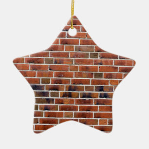 Brick wall with joints ceramic ornament