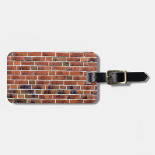 Brick wall with joints luggage tag