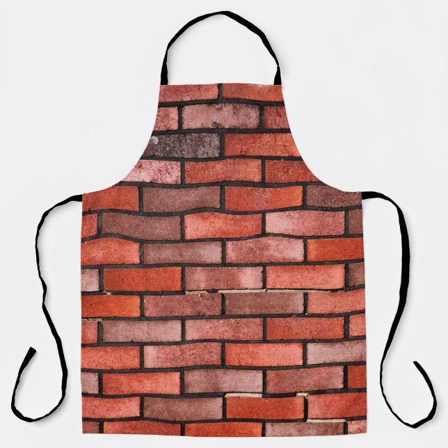 Brick wall with red brick, red brick background. b apron (Front)