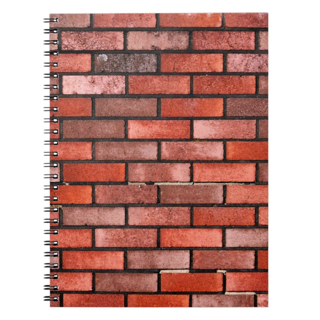 Brick wall with red brick, red brick background. b notebook (Front)