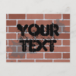 brick wall, YOUR TEXT Postcard