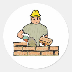 Bricklayer Classic Round Sticker