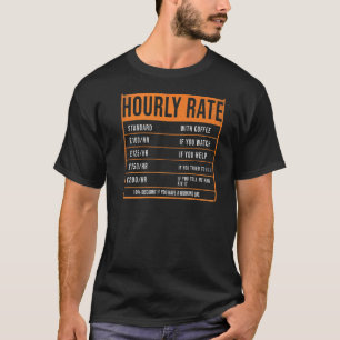 Bricklayer Hourly Rate Idea For Brickie ON REAR &  T-Shirt