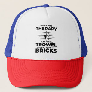 Bricklayer Therapy Trowels and Bricks Brick Mason Trucker Hat