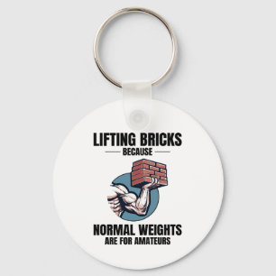 Bricklifting Humour: Beyond Ordinary Weights Brick Keychain