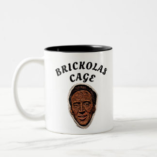 Brickolas Cage - Nick Cage Funny Design Two-Tone Coffee Mug