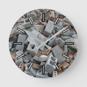 Bricks & Blocks Demolition Rubble Debris Clock