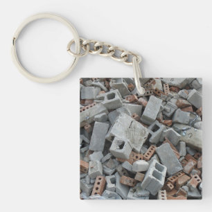 Bricks & Blocks Demolition Rubble Debris Keychain