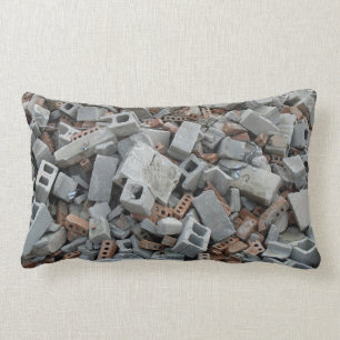Bricks & Blocks Demolition Rubble Debris Lumbar Pillow