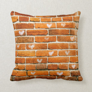 Bricks of Bliss Throw Pillow