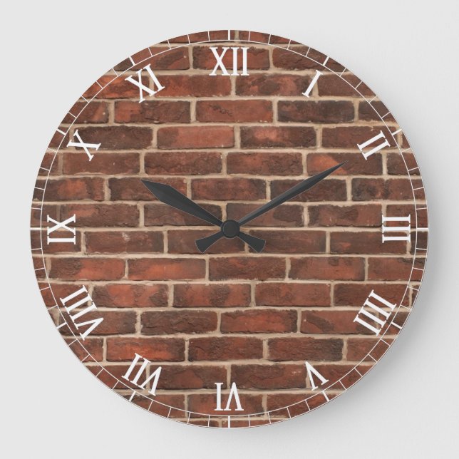 Bricks Pattern Large Clock (Front)